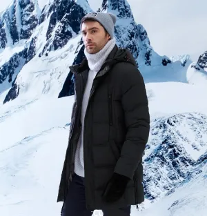 Men's Winter Warm Windproof Casual Medium Long Parka