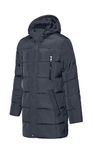 Men's Winter Warm Windproof Casual Medium Long Parka