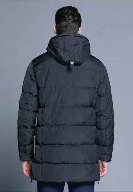 Men's Winter Warm Windproof Casual Medium Long Parka