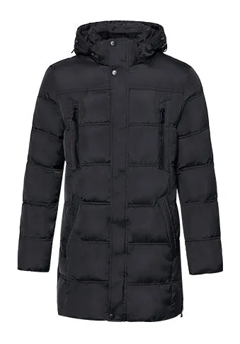 Men's Winter Warm Windproof Casual Medium Long Parka
