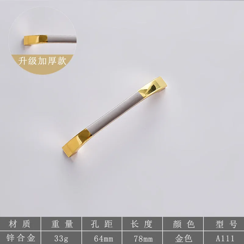 Metal Handle Chinese Simple Modern Door Handle Wardrobe and Cabinet Wine Cabinet Aluminum Alloy Handle