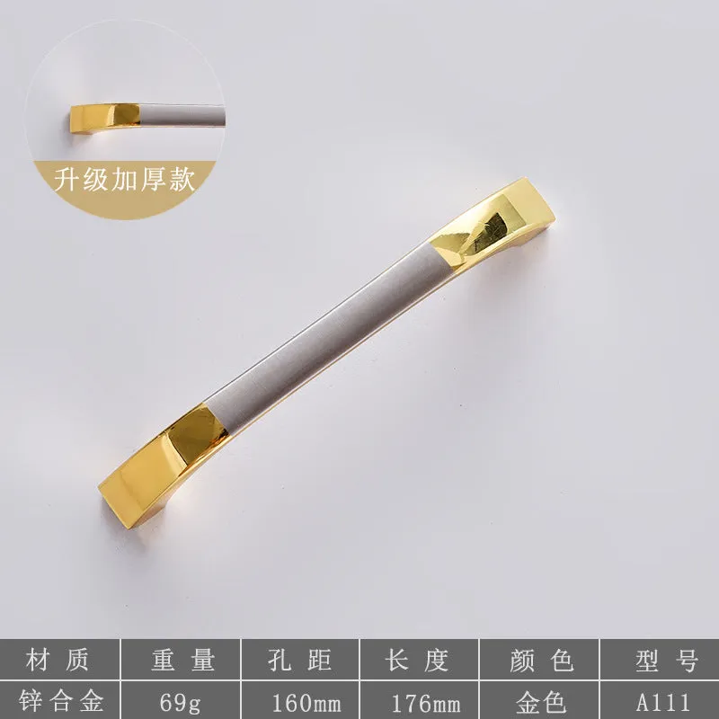 Metal Handle Chinese Simple Modern Door Handle Wardrobe and Cabinet Wine Cabinet Aluminum Alloy Handle