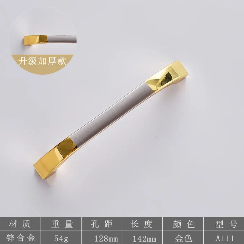 Metal Handle Chinese Simple Modern Door Handle Wardrobe and Cabinet Wine Cabinet Aluminum Alloy Handle