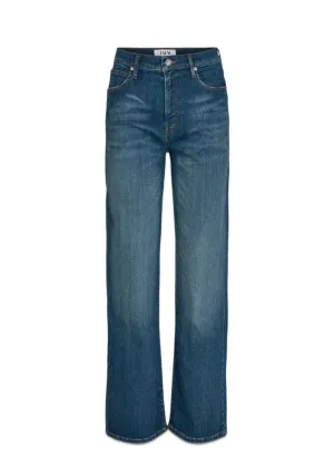 Mia Straight Jeans Wash Valett - Denim Blue