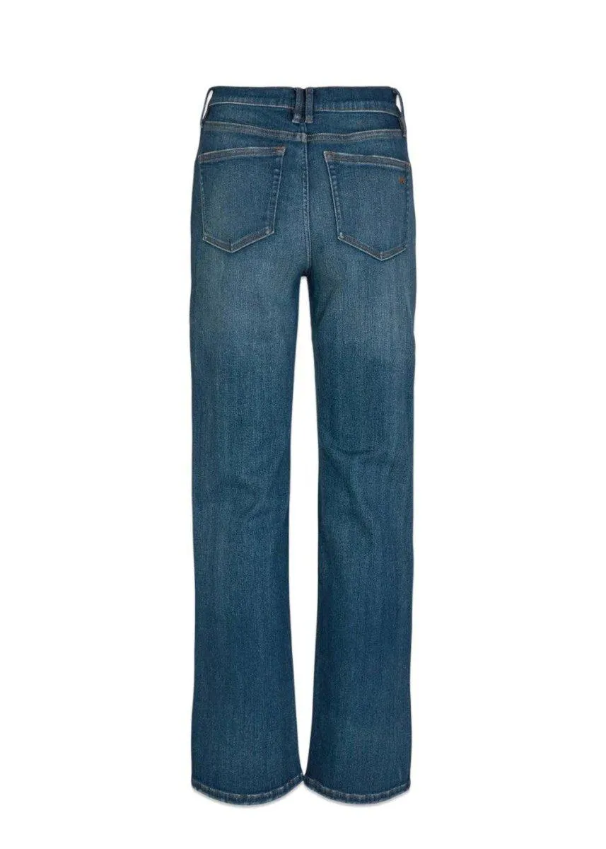 Mia Straight Jeans Wash Valett - Denim Blue