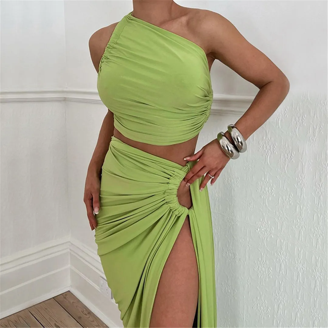 Michele One Shoulder Backless Long Dress