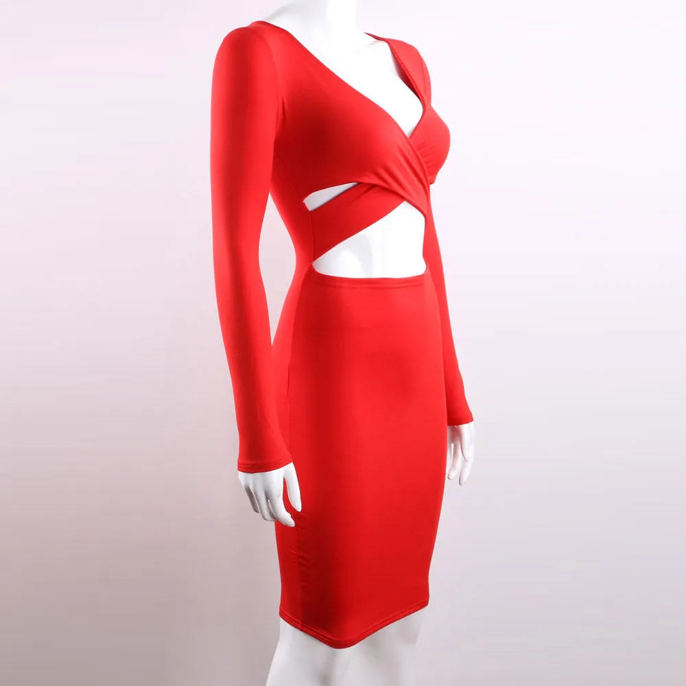 Midi Pencil Club Bodycon Dress