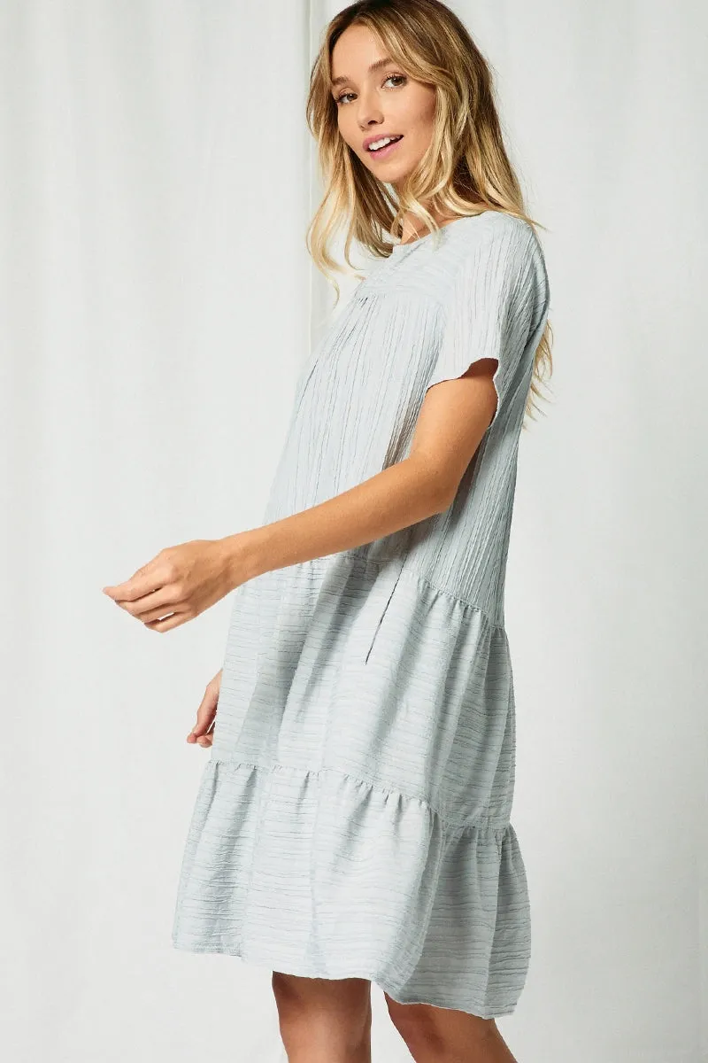 Miranda Grey Ruffled Dress
