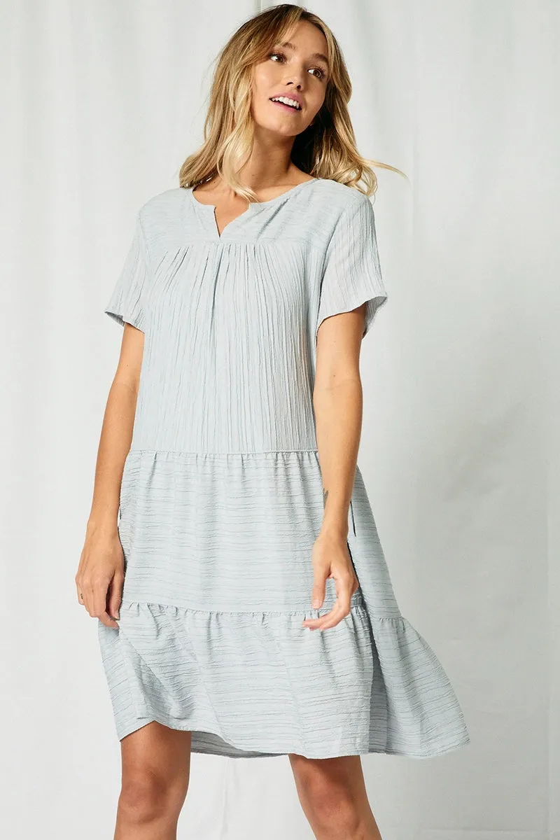 Miranda Grey Ruffled Dress