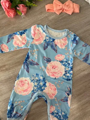 Nina Blue Romper