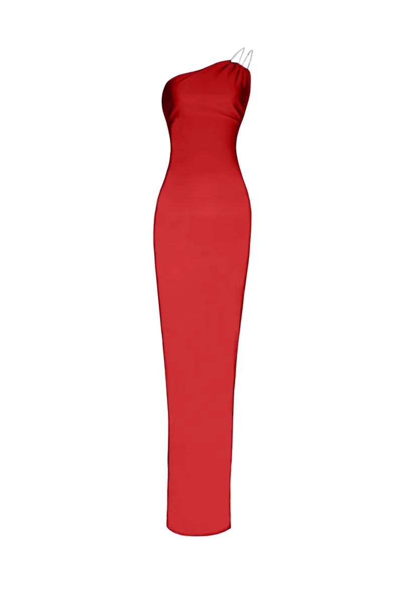 One Shoulder Backless Sexy Maxi Dress
