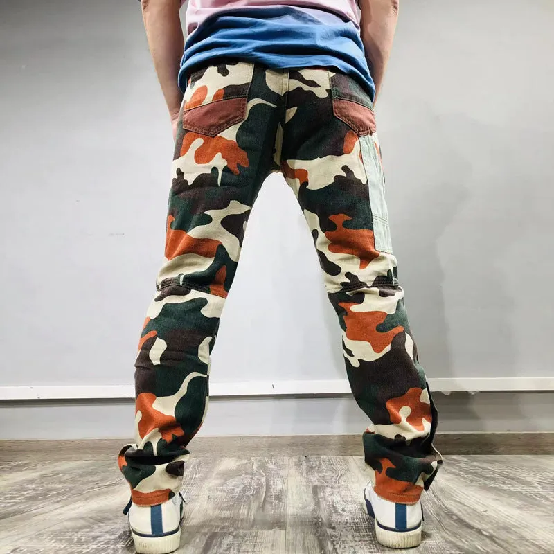 Patchwork Denim Pants