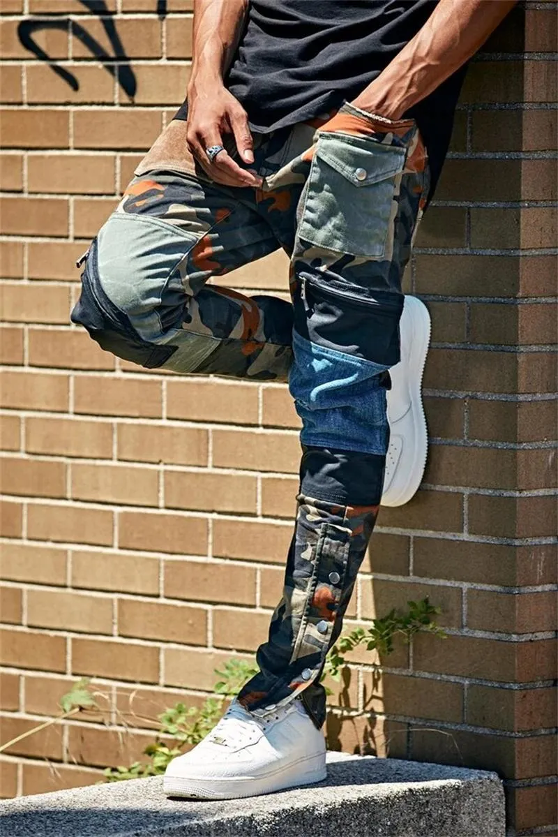 Patchwork Denim Pants