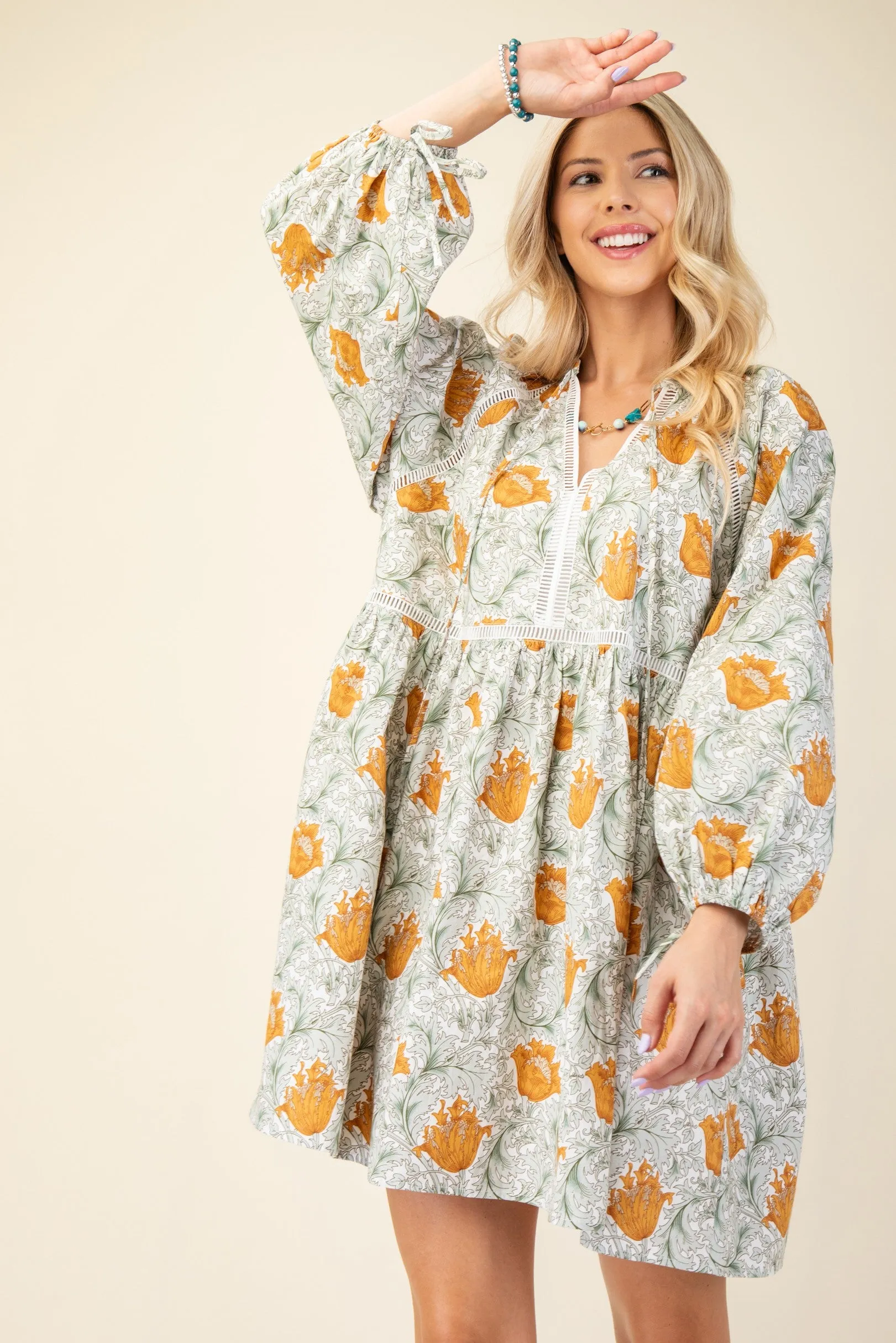 PRINT BABYDOLL DRESS