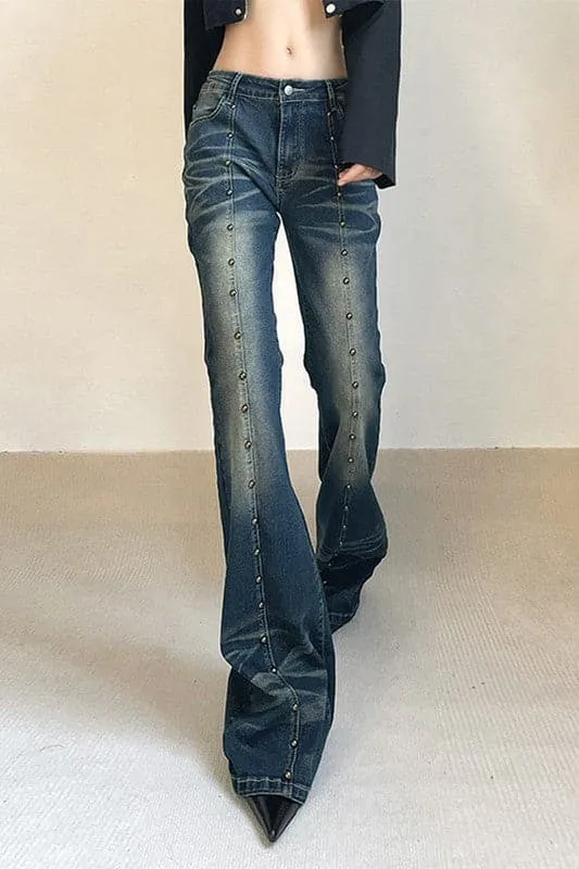 PZ754 Retro Inspired Denim Jeans