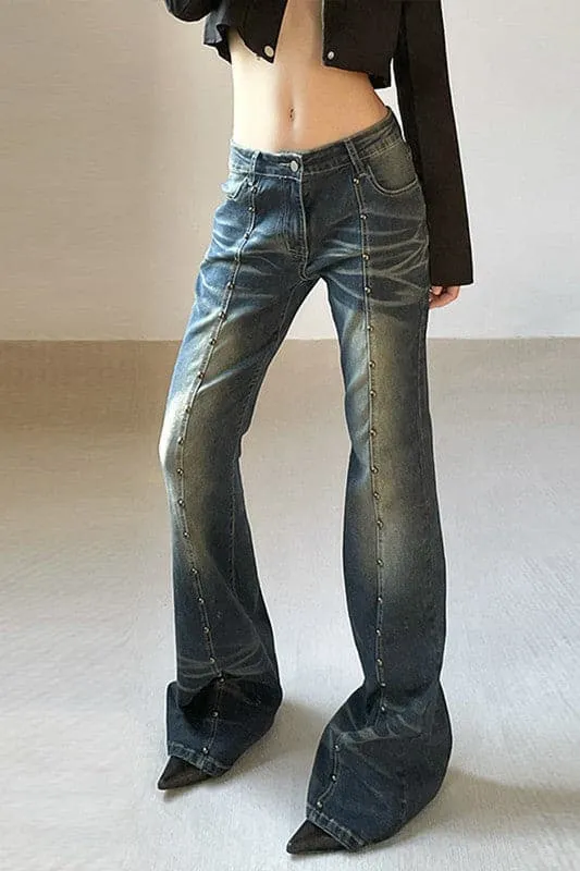 PZ754 Retro Inspired Denim Jeans
