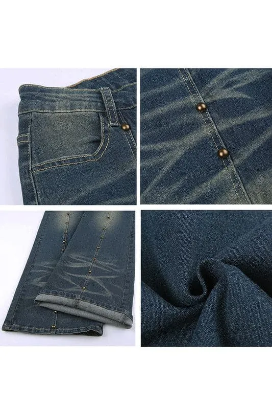 PZ754 Retro Inspired Denim Jeans