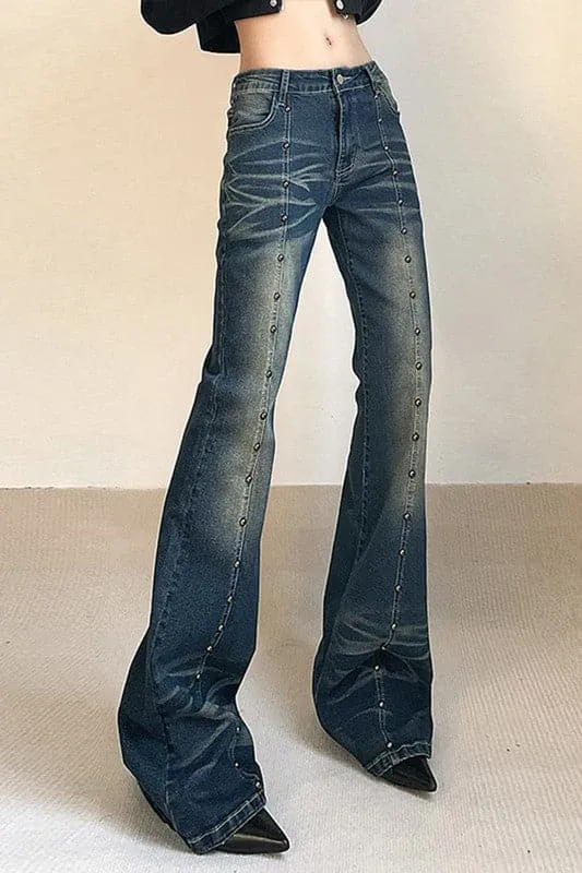 PZ754 Retro Inspired Denim Jeans