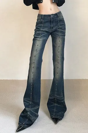 PZ754 Retro Inspired Denim Jeans
