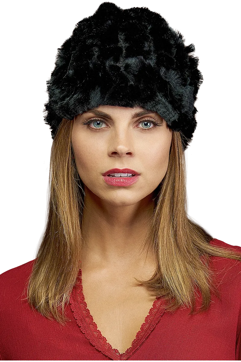 Rex Rabbit Knitted Fur Cap