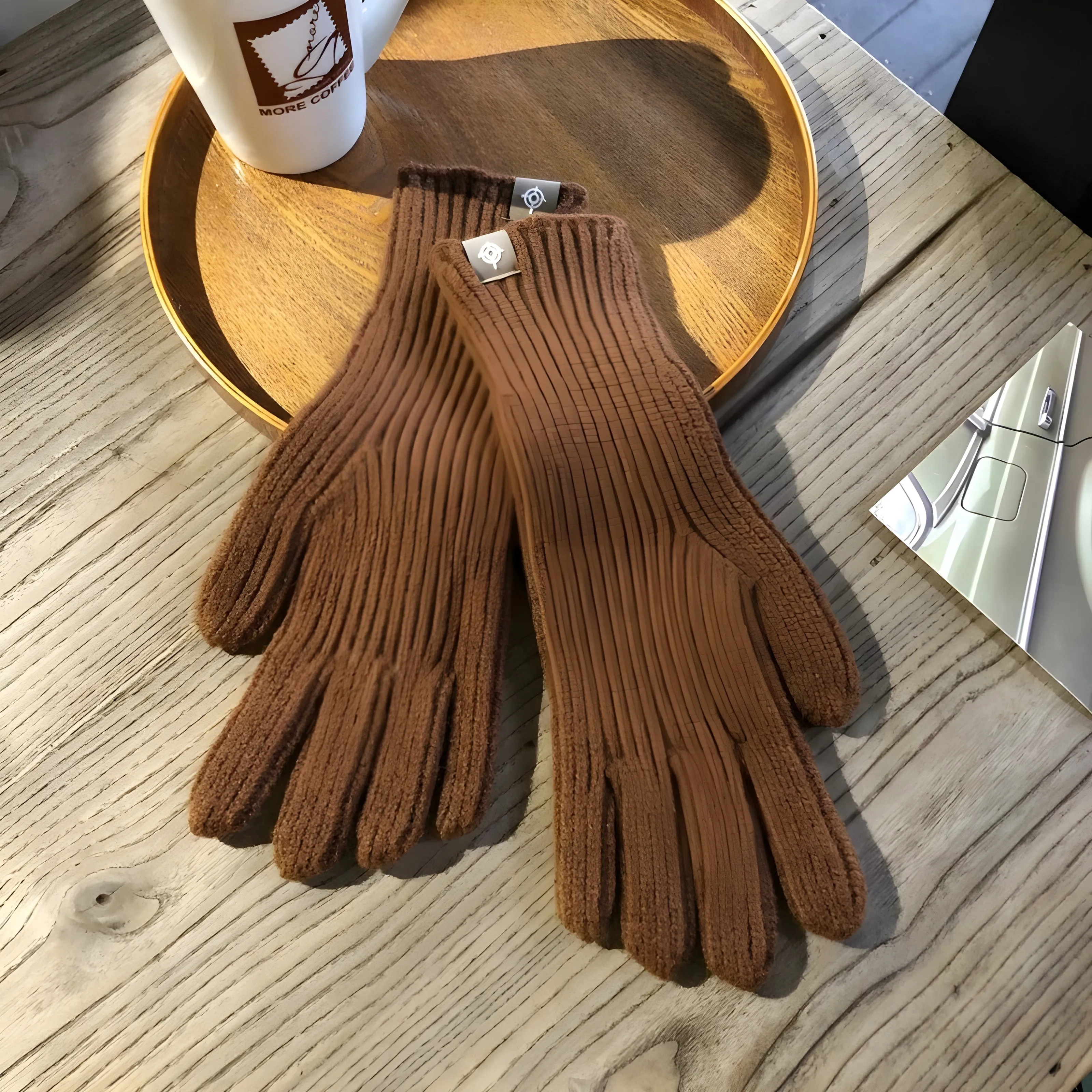 Ribbed Winter Gloves