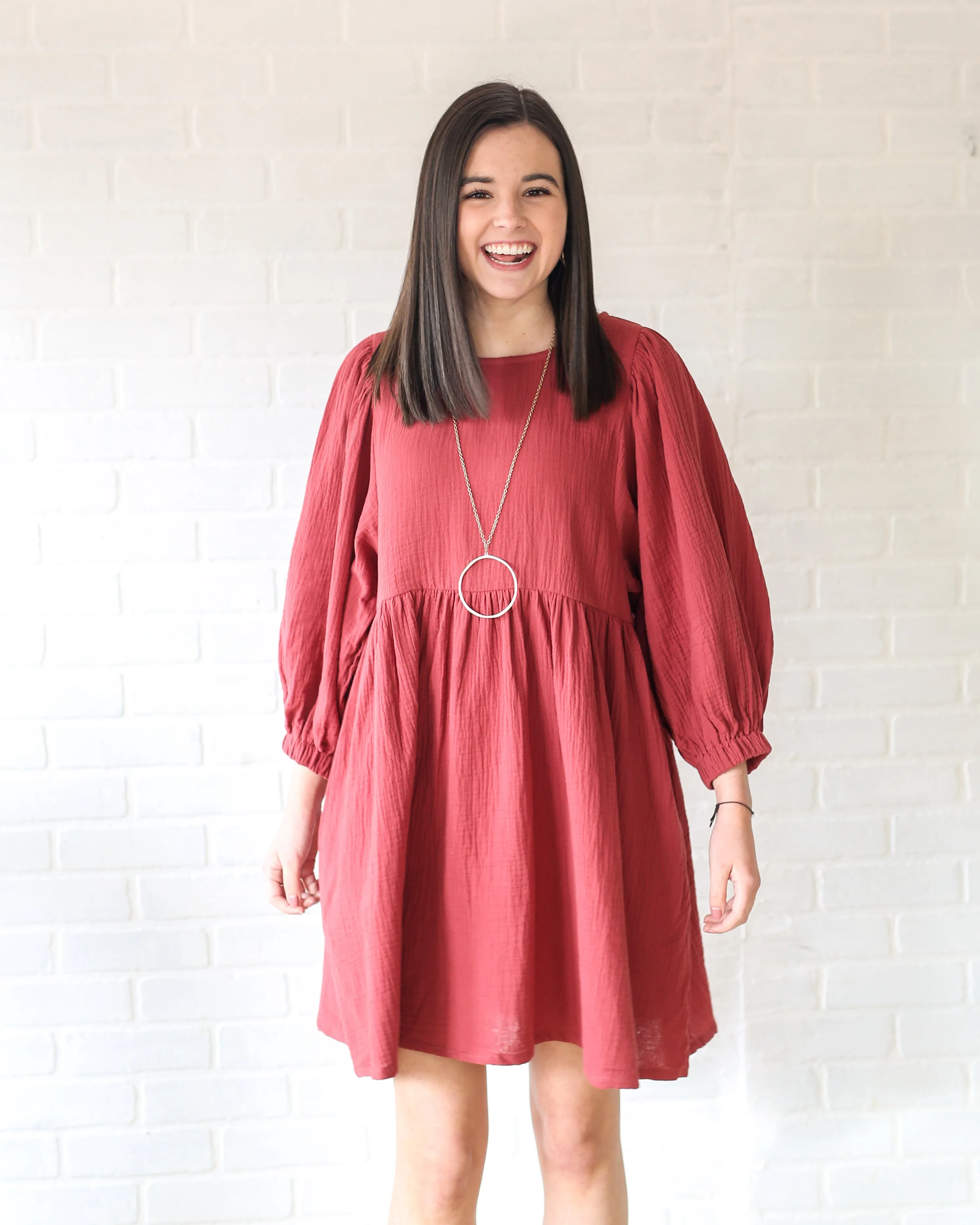 Rowen Red Babydoll Dress