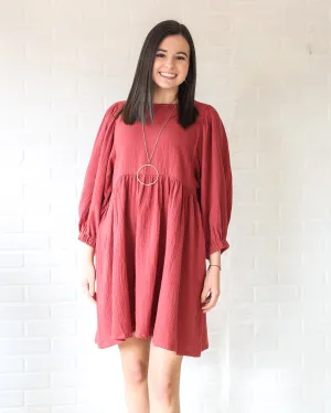 Rowen Red Babydoll Dress