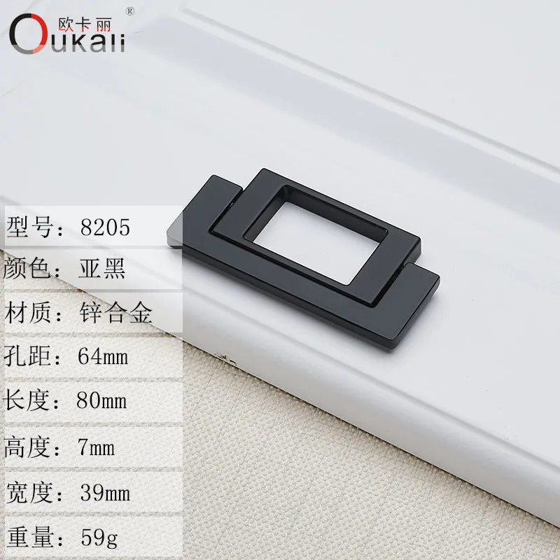 Sliding Door Drawer Bedside Table Hidden Hook Flat Handle Tatami Invisible Open-Mounted Wardrobe Punch-Free Flush Pull