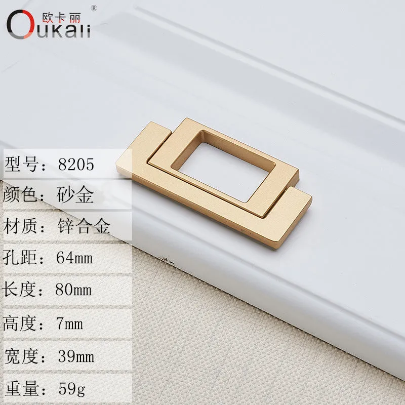Sliding Door Drawer Bedside Table Hidden Hook Flat Handle Tatami Invisible Open-Mounted Wardrobe Punch-Free Flush Pull