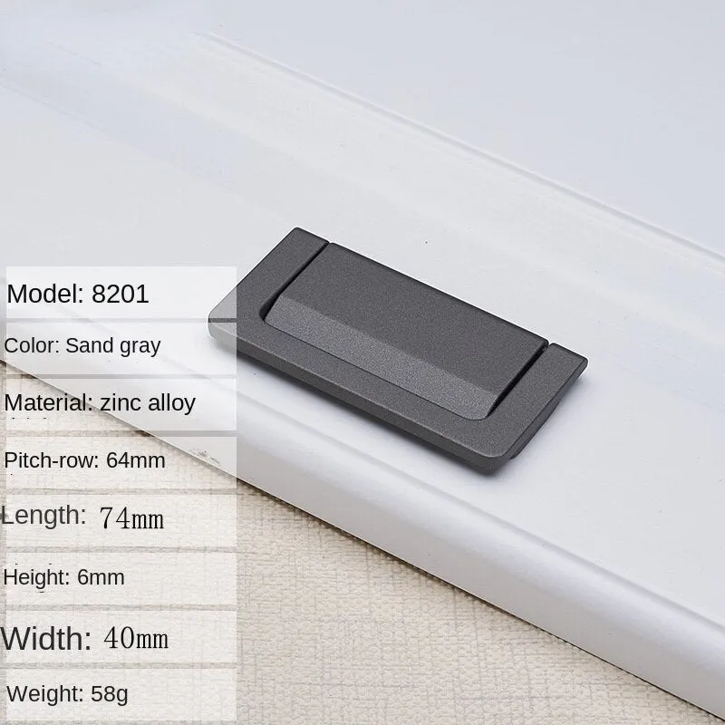 Sliding Door Drawer Bedside Table Hidden Hook Flat Handle Tatami Invisible Open-Mounted Wardrobe Punch-Free Flush Pull