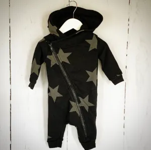 Star Zipped Hooded Overall