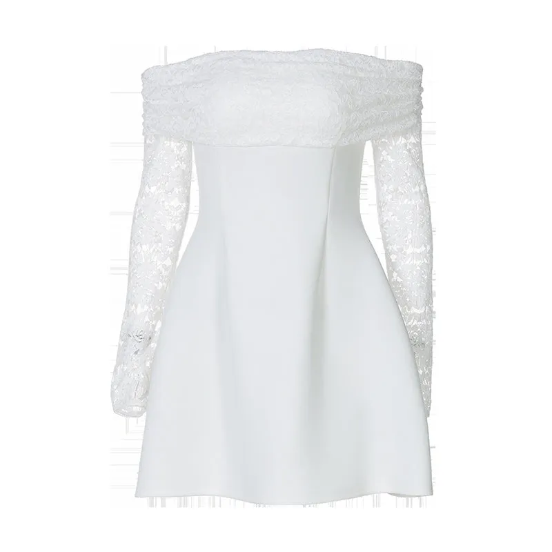 Terri Off-shoulder Long Sleeve Sexy Mini Dress
