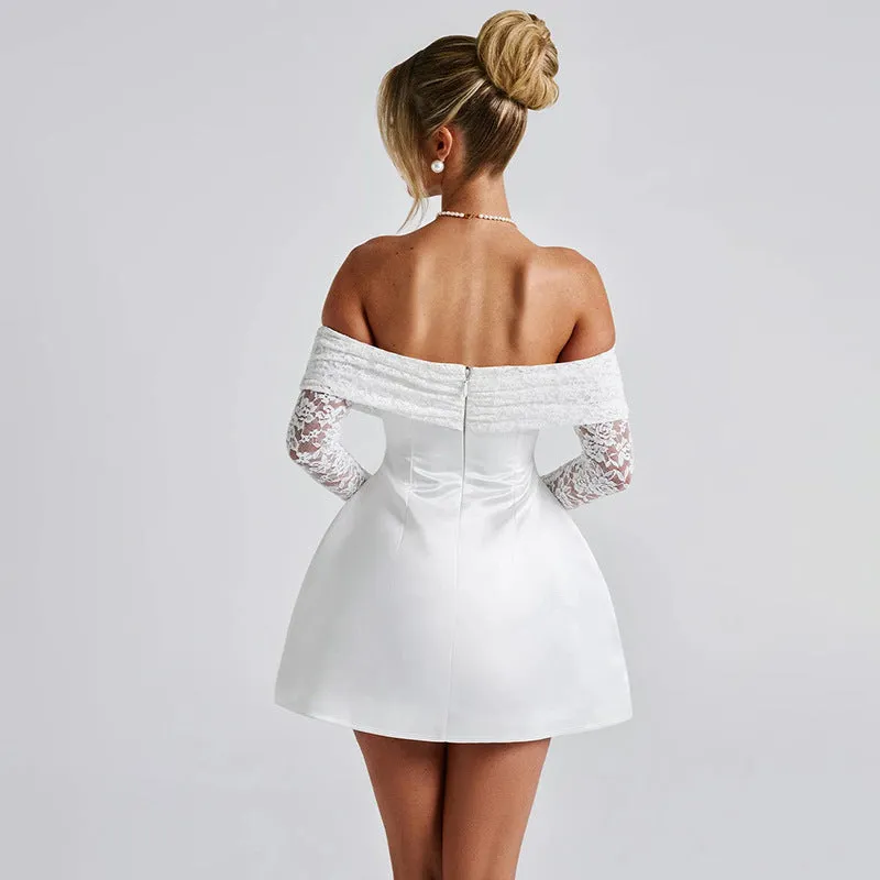 Terri Off-shoulder Long Sleeve Sexy Mini Dress