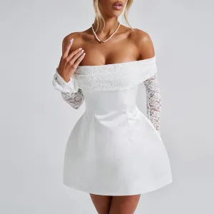 Terri Off-shoulder Long Sleeve Sexy Mini Dress