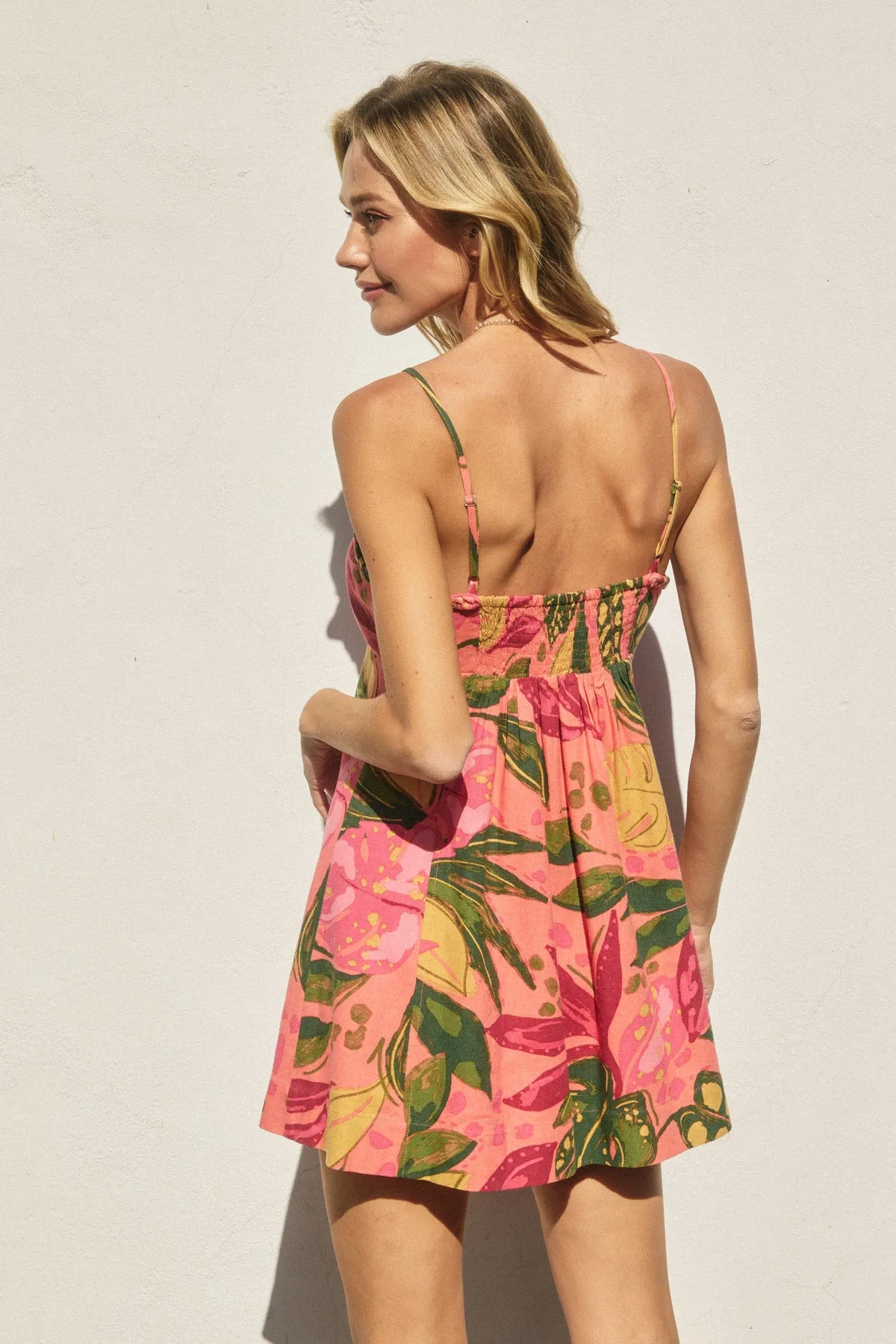TROPICAL MINI DRESS-PINK