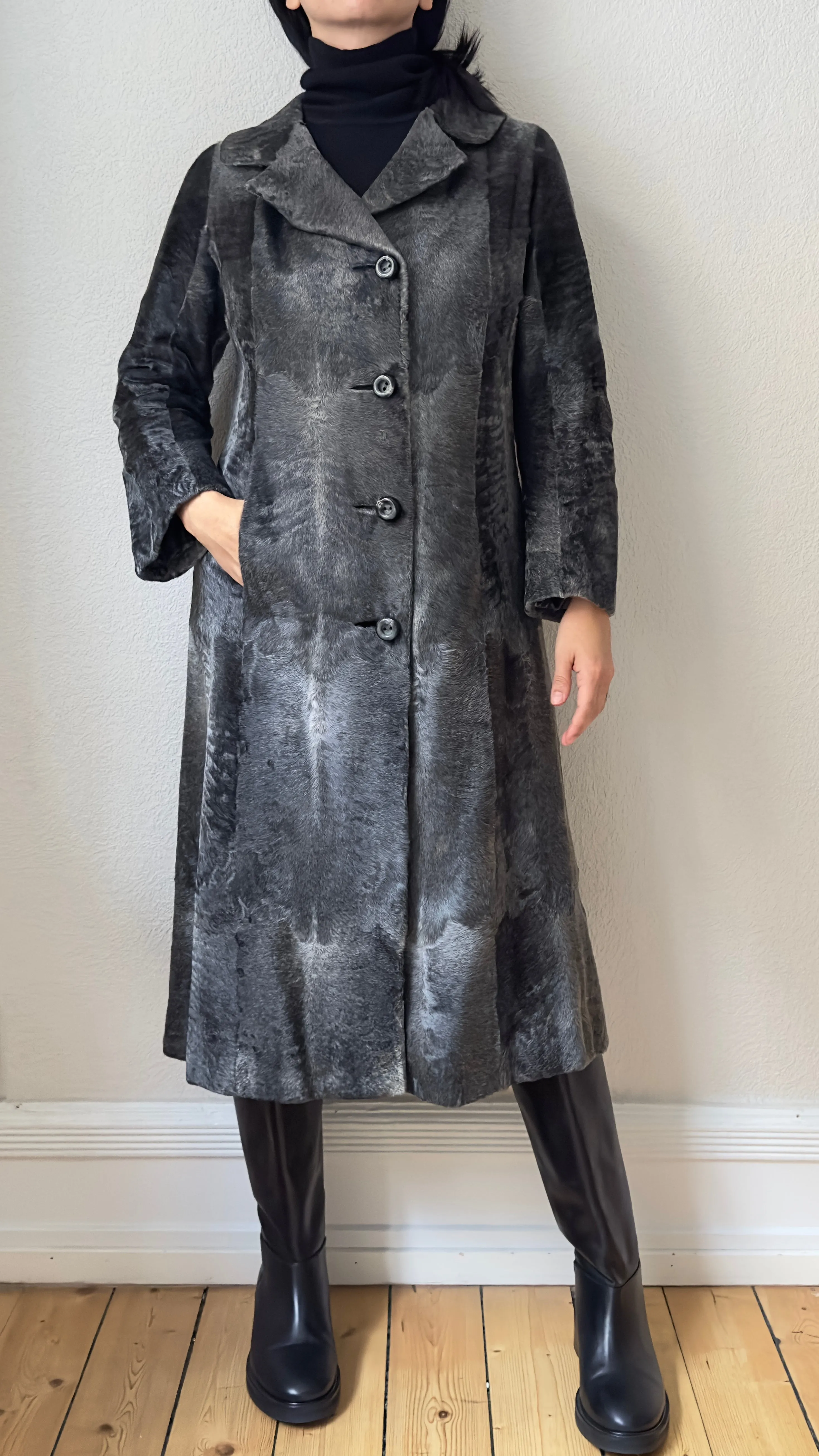 Vintage Gray Coat - size S