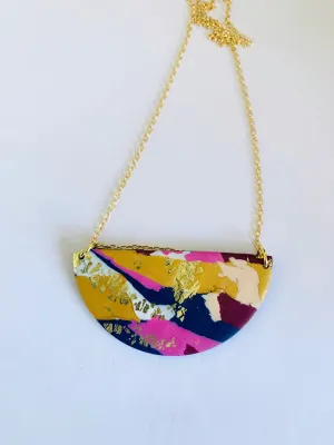 Winter Sunrise -  Gold Statement Necklace