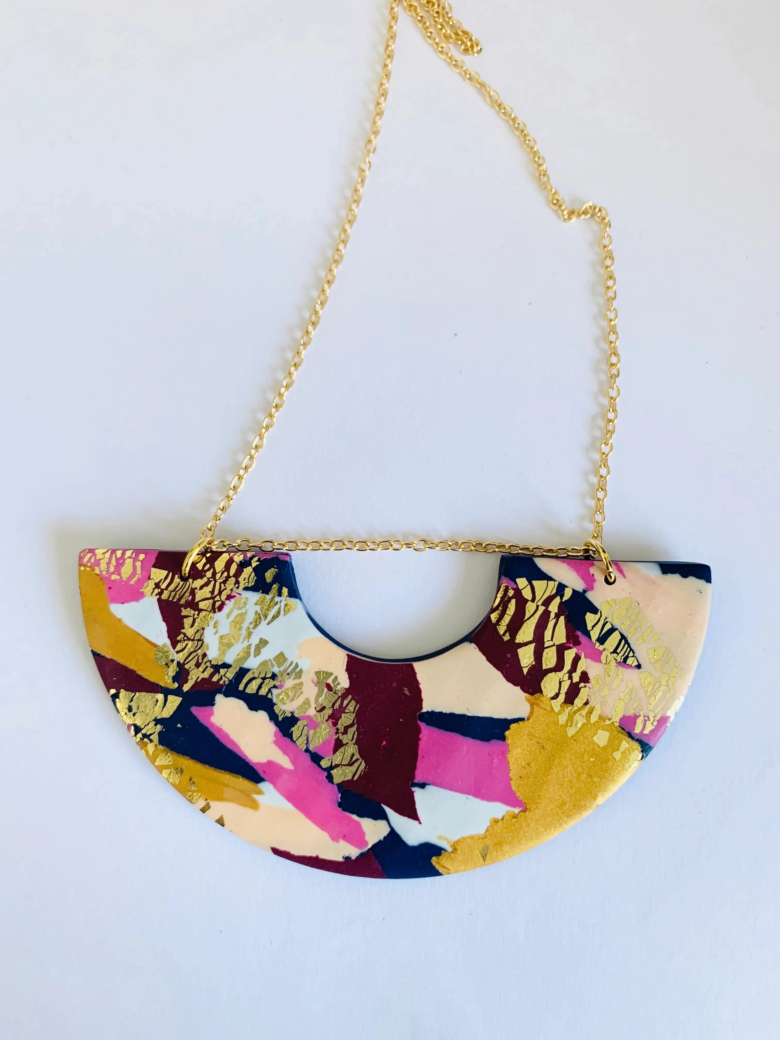 Winter Sunrise -  Gold Statement Necklace