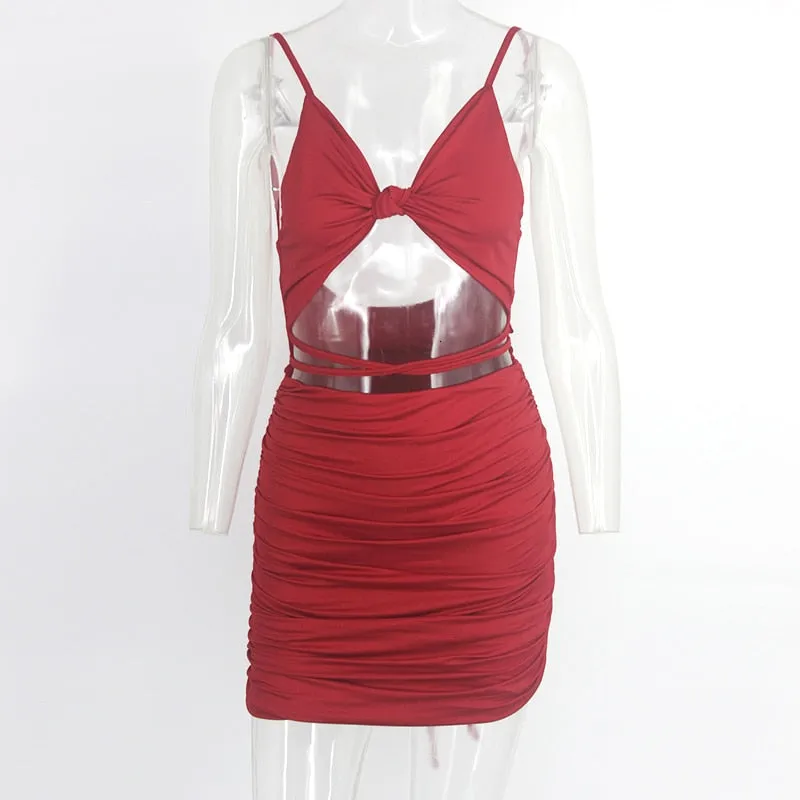 Women's Casual Sheath V-Neck Mini Dress