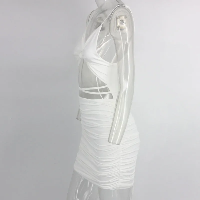 Women's Casual Sheath V-Neck Mini Dress