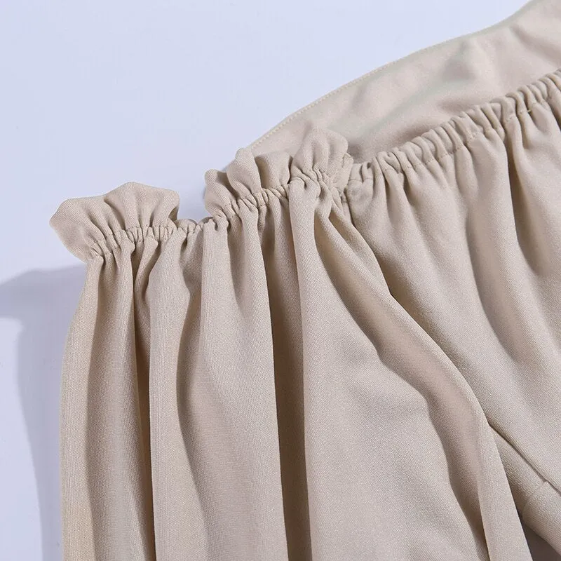 Women's Off Shoulder Solid Strapless Mini Dress