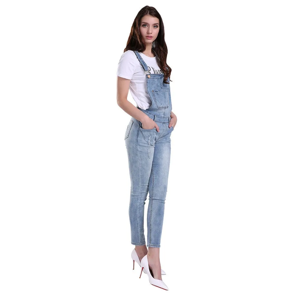 Women's Slim Casual Denim Overall
