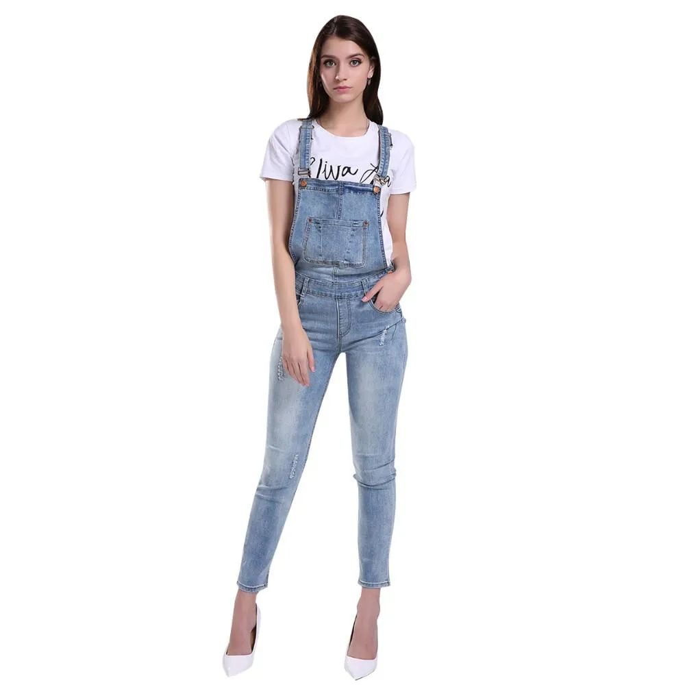 Women's Slim Casual Denim Overall