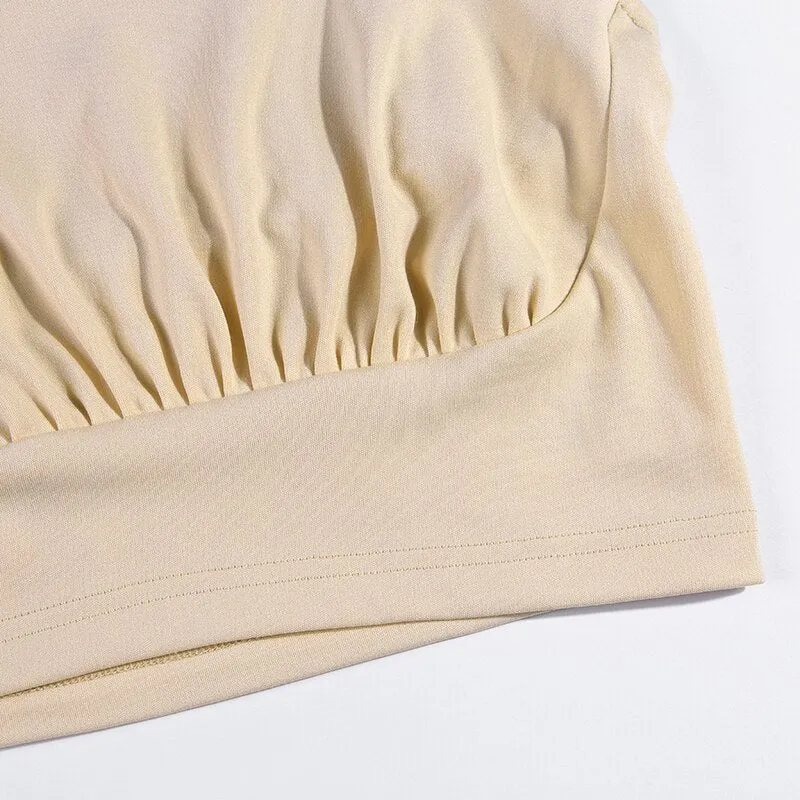 Women's Slim Ruched Two-Piece Dress