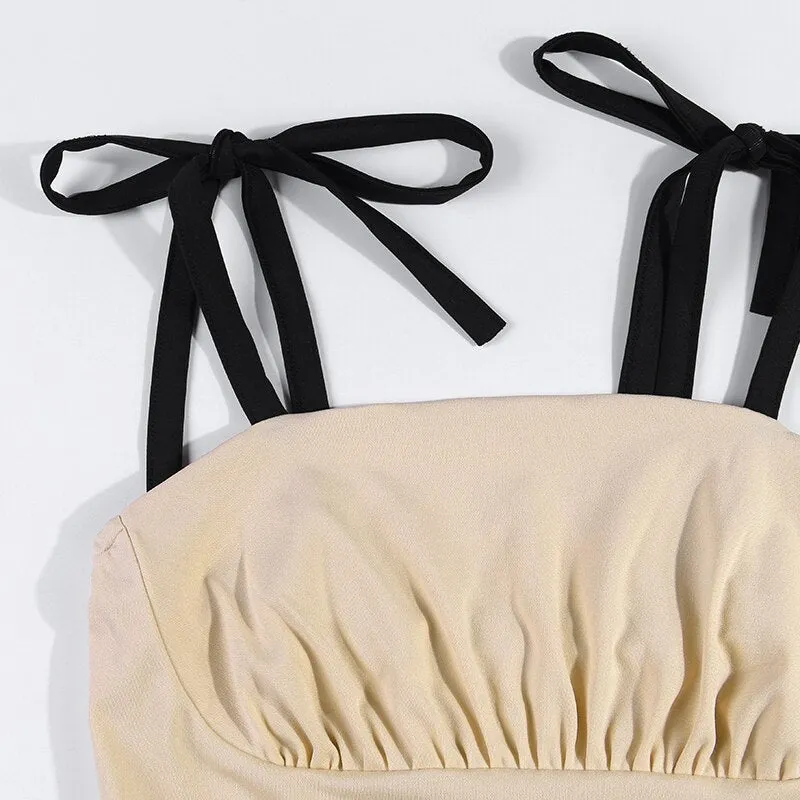 Women's Slim Ruched Two-Piece Dress
