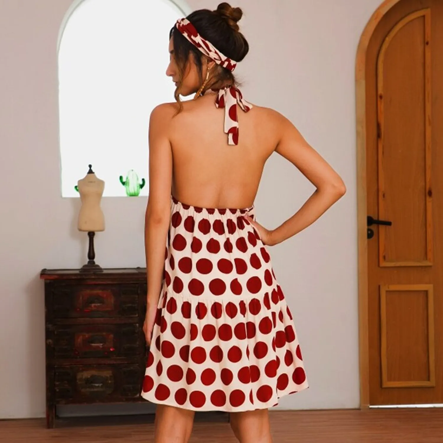 Women's Summer Casual Sleeveless Backless Dress