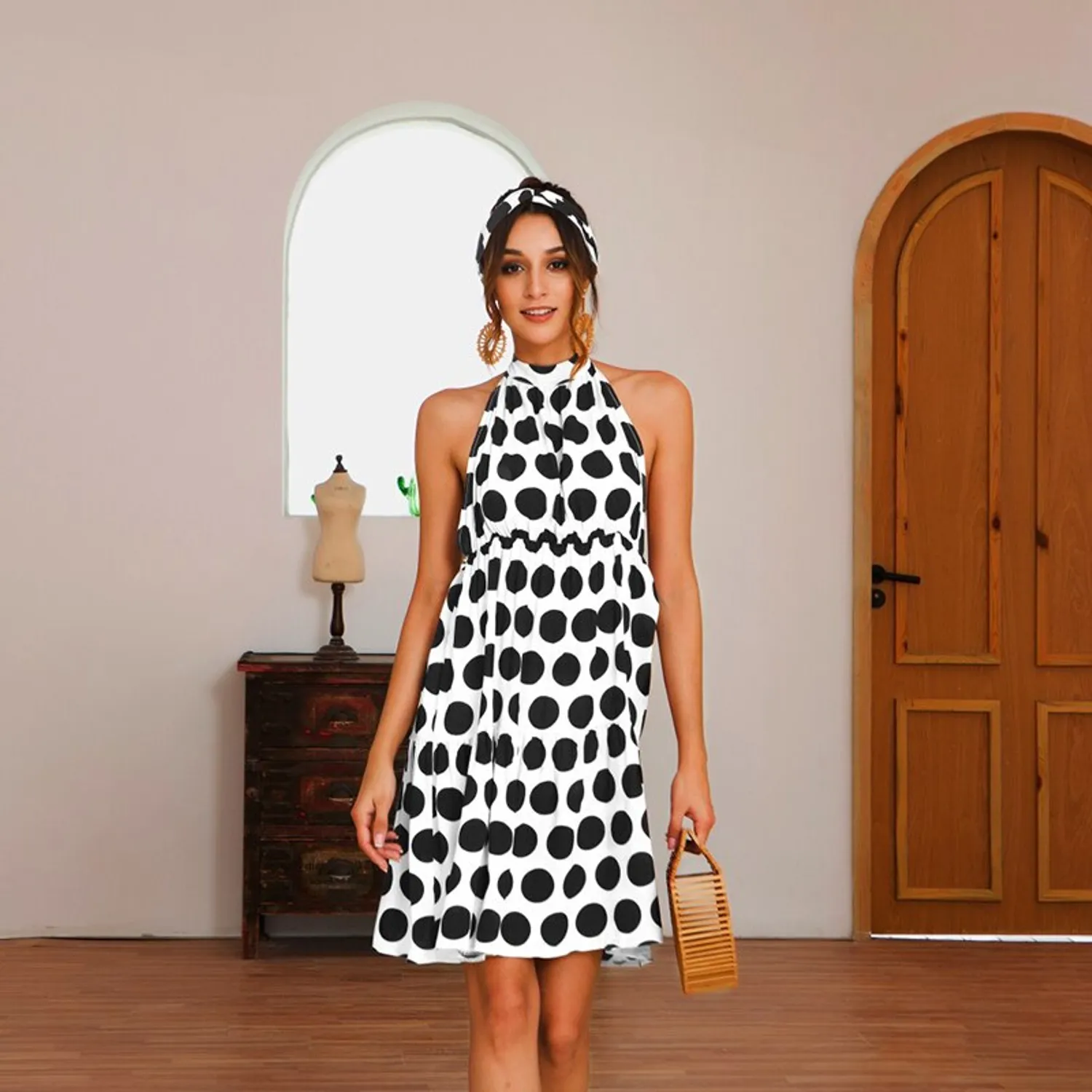 Women's Summer Casual Sleeveless Backless Dress