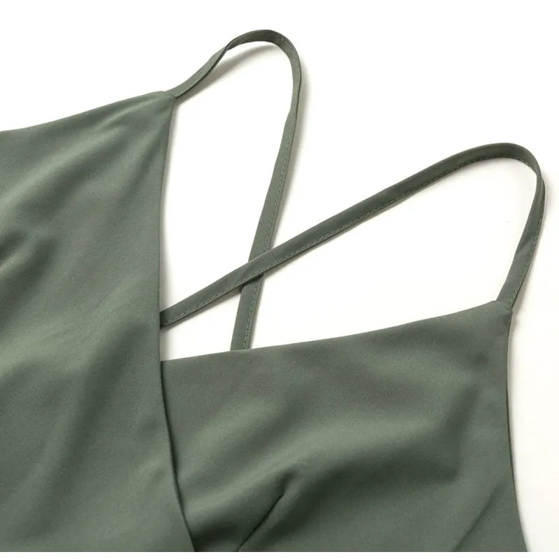 Women's Summer Casual V-Neck Backless Midi Dress
