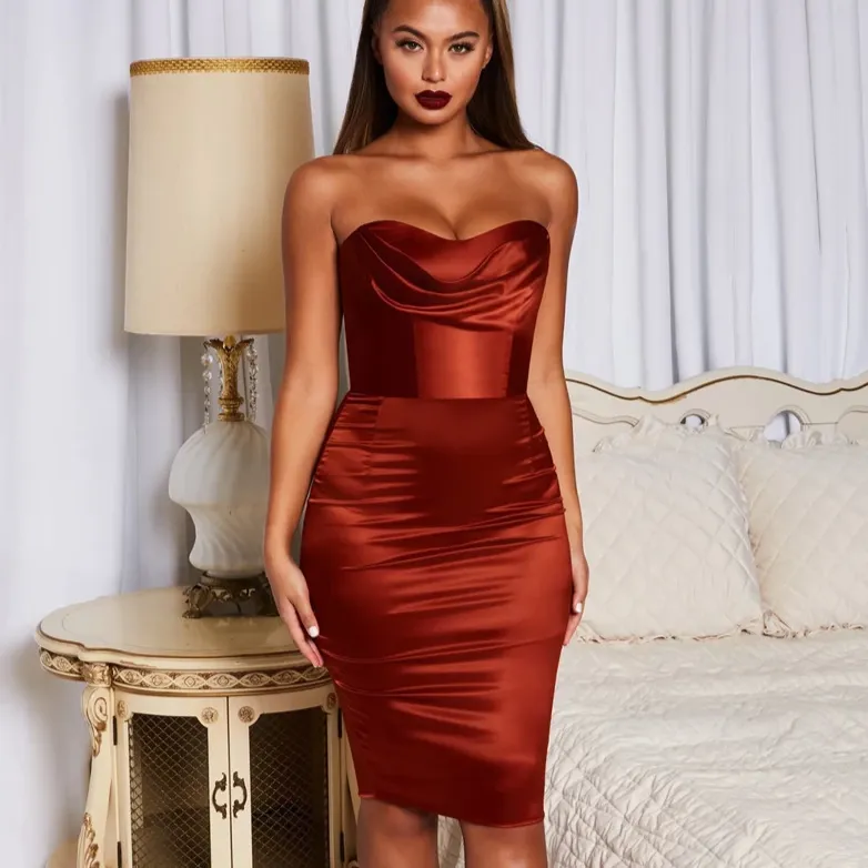 Women's Summer Off-Shoulder Sleeveless Sheath Dress