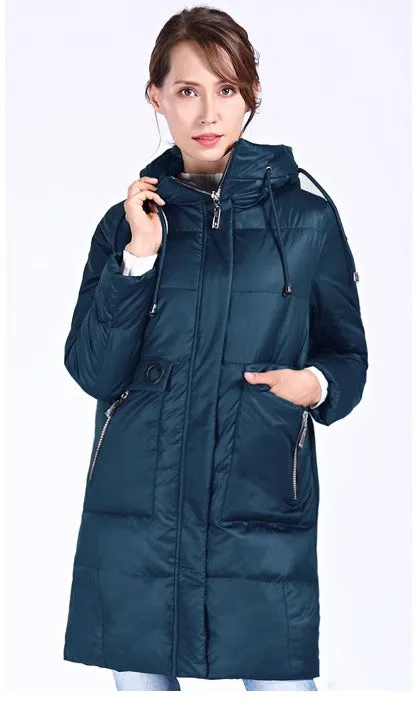 Women's Winter Hooded Warm Long Bio-Fluff Parka